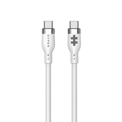 Hyper HyperJuice 60W Silikone USB-C til USB-C Kabel - 1.5m - Hvid