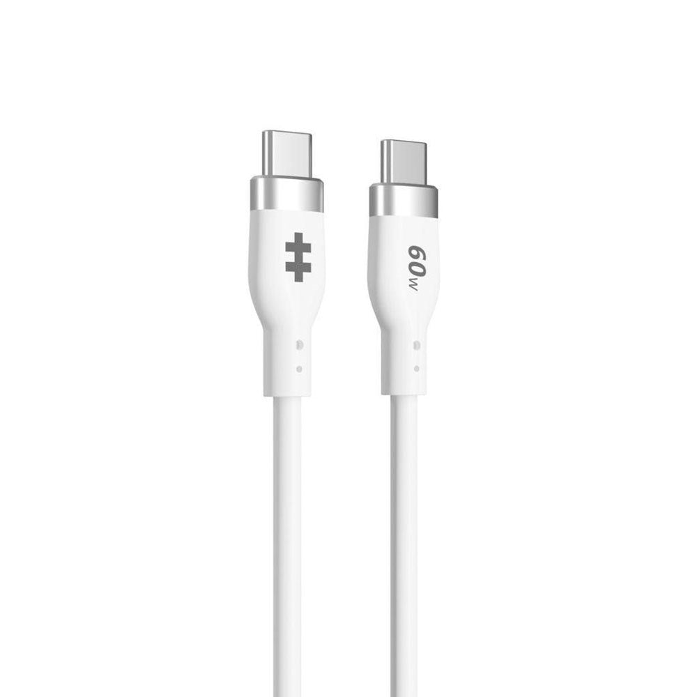 Hyper HyperJuice 60W Silikone USB-C til USB-C Kabel - 1.5m - Hvid