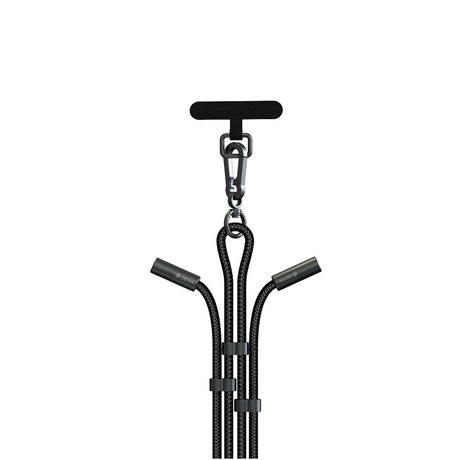 Devia 2-i-1 Justerbar Mobilstrop & USB-C til Lightning Kabel - Sort