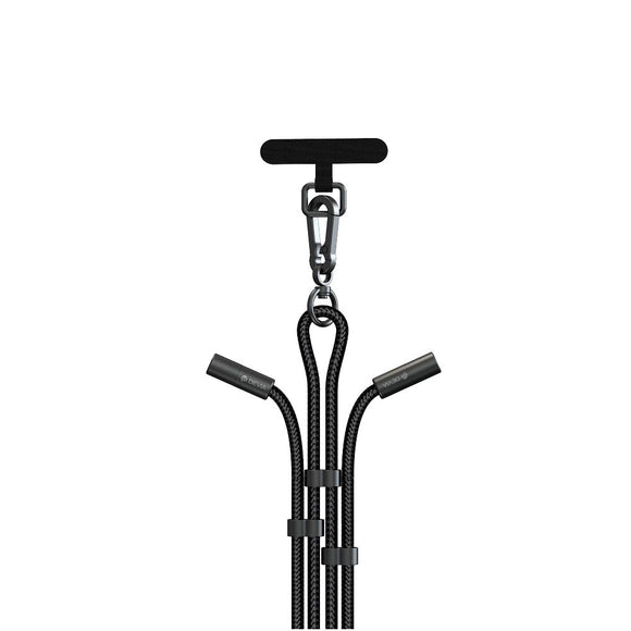 Devia 2-i-1 Justerbar Mobilstrop & USB-C til Lightning Kabel - Sort