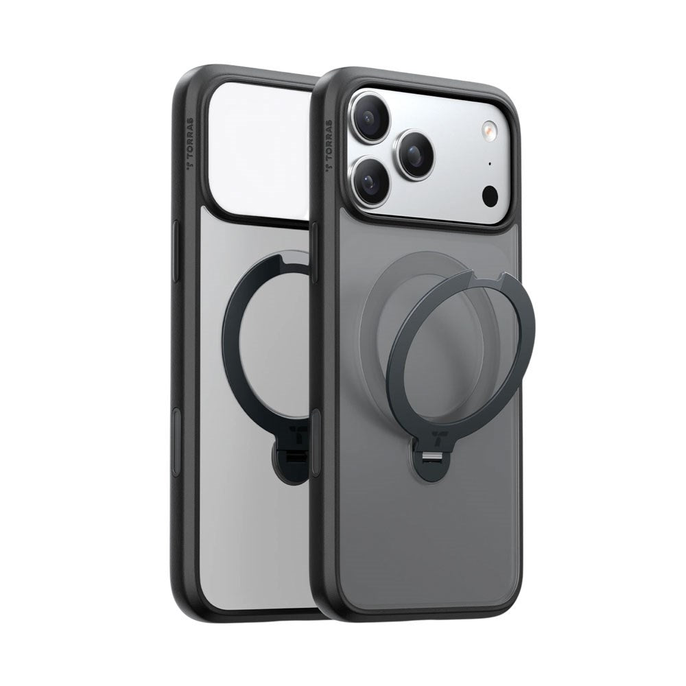 iPhone 18 Pro / 17 Pro TORRAS Ostand Q3 Spin Cover - MagSafe Kompatibel - Sort