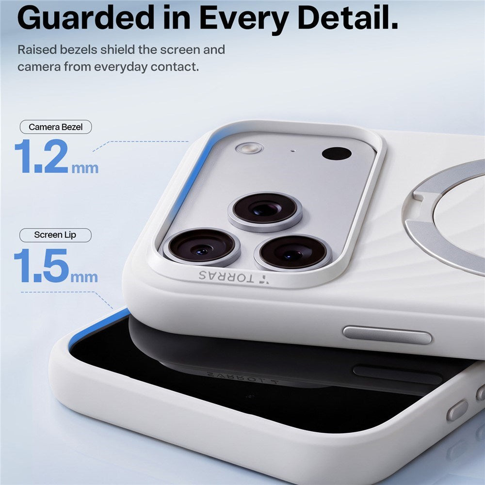 iPhone 18 Pro / 17 Pro TORRAS Ostand Q3 Wind Cover - MagSafe Kompatibel - Hvid