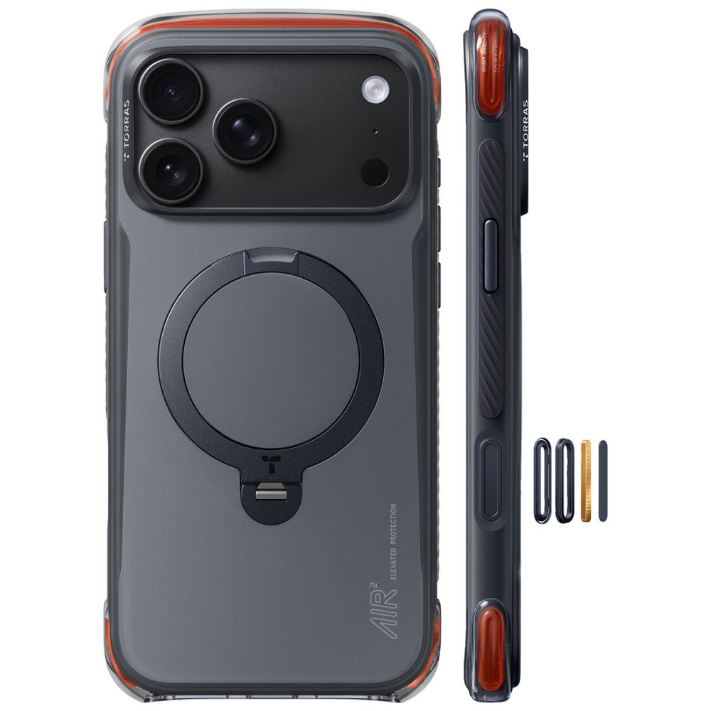 iPhone 18 Pro / 17 Pro TORRAS Ostand Q3 Air Pro Cover - MagSafe Kompatibel - Sort
