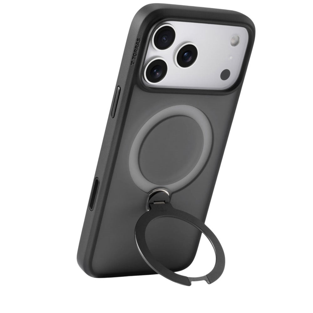 iPhone 18 Pro Max / 17 Pro Max TORRAS Ostand Q3 Spin Cover - MagSafe Kompatibel - Sort