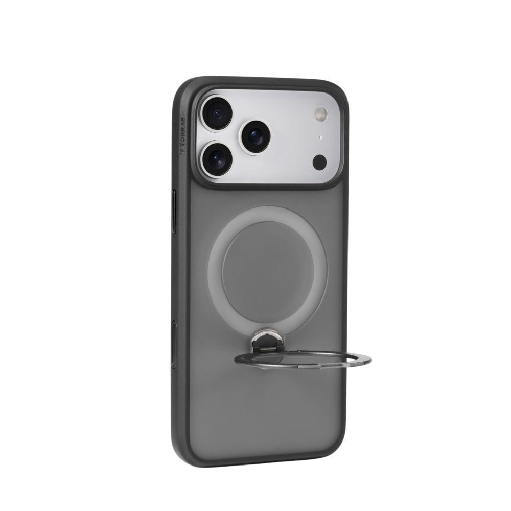 iPhone 18 Pro Max / 17 Pro Max TORRAS Ostand Q3 Spin Cover - MagSafe Kompatibel - Gennemsigtig