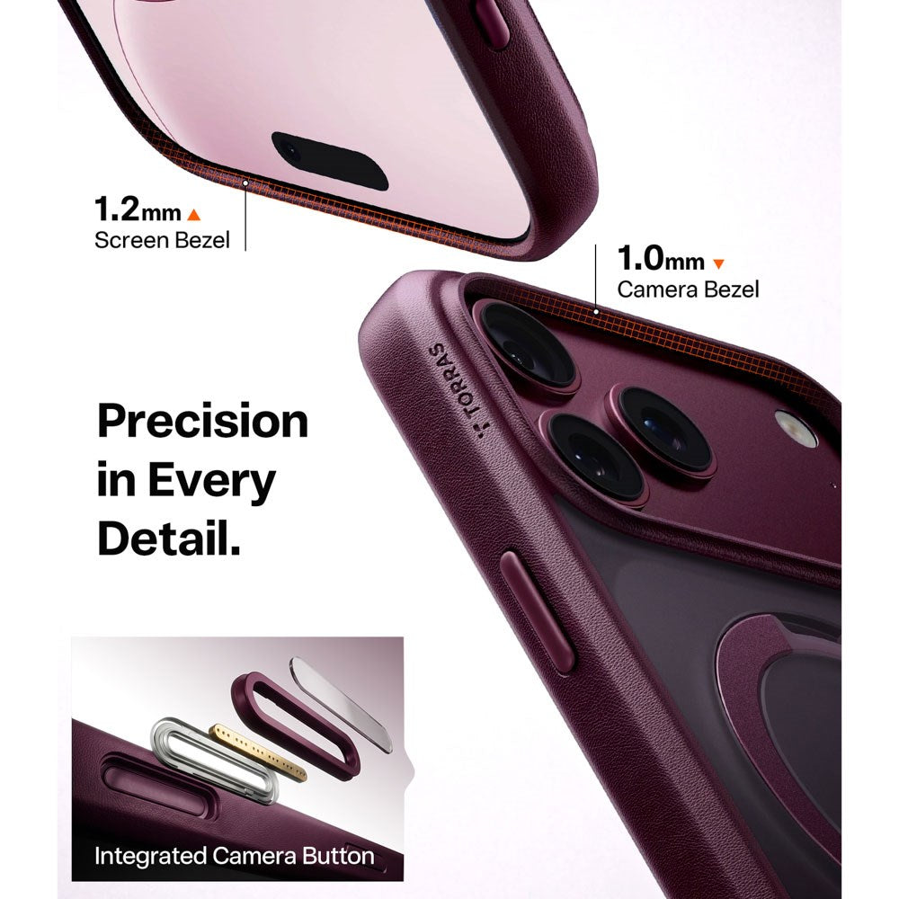 iPhone 18 Pro Max / 17 Pro Max TORRAS Ostand Q3 Spin Cover - MagSafe Kompatibel - Lilla