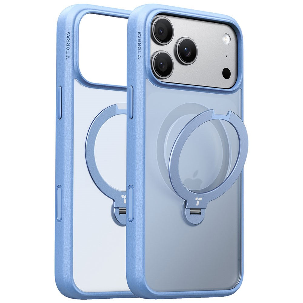iPhone 18 Pro / 17 Pro TORRAS Ostand Q3 Spin Cover - MagSafe Kompatibel - Blå