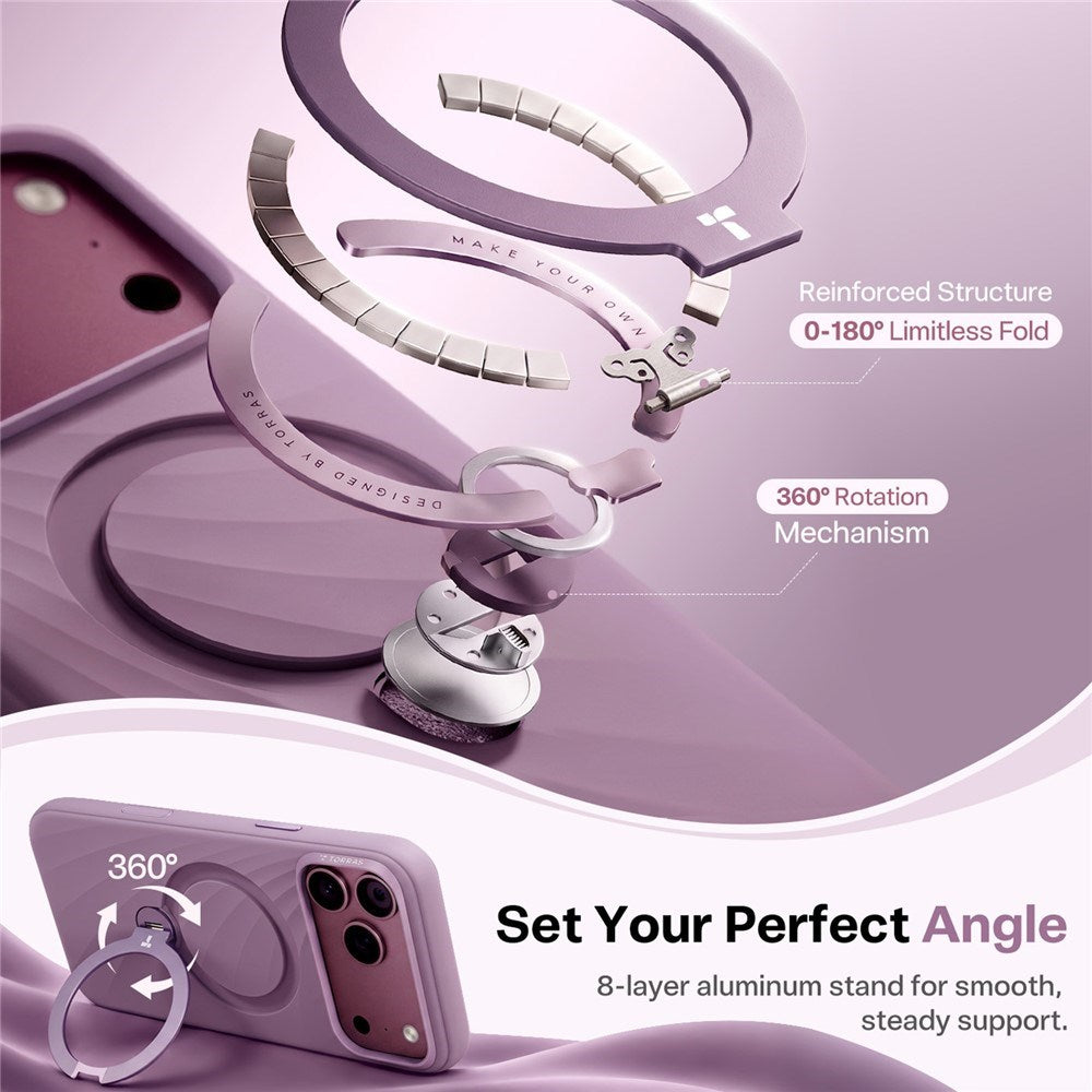iPhone 18 Pro Max / 17 Pro Max TORRAS Ostand Q3 Wind Cover - MagSafe Kompatibel - Lilla