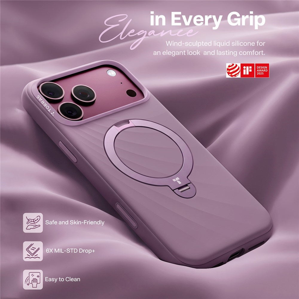 iPhone 18 Pro Max / 17 Pro Max TORRAS Ostand Q3 Wind Cover - MagSafe Kompatibel - Lilla
