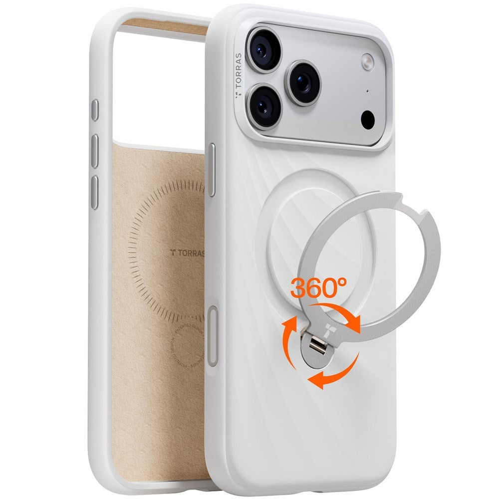 iPhone 18 Pro Max / 17 Pro Max TORRAS Ostand Q3 Wind Cover - MagSafe Kompatibel - Hvid