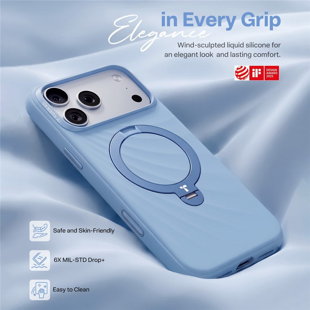 iPhone 18 Pro Max / 17 Pro Max TORRAS Ostand Q3 Wind Cover - MagSafe Kompatibel - Blå