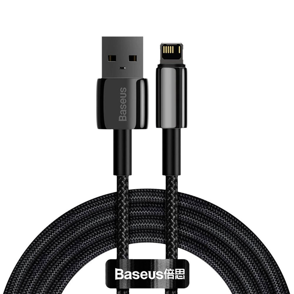 Baseus 12W USB-A til Lightning Kabel (480Mbps) - 2m - Sort
