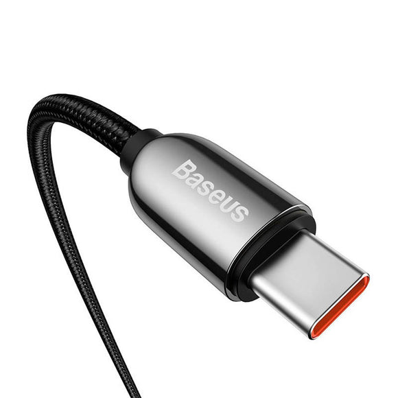 Baseus Display 100W USB-C til USB-C Kabel - 1m - Sort