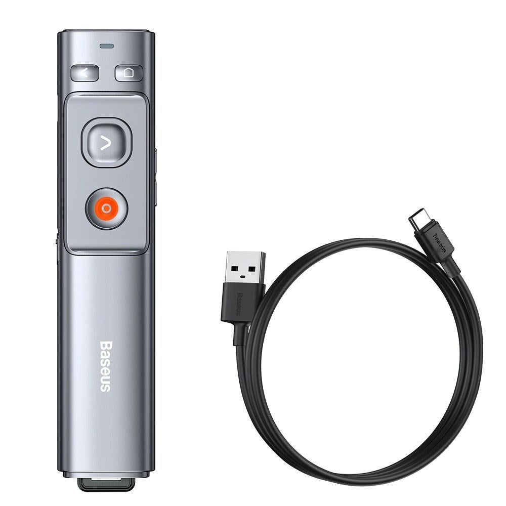 Baseus Genopladelig Laser Pointer - USB-C / USB-A - Grå