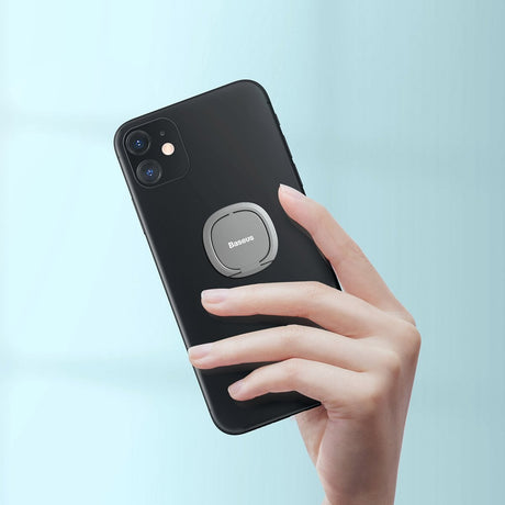 Baseus Invisible Finger Ring til Mobil - Sølv