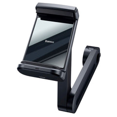 Baseus Mobilholder til Bilens Nakkestøtte m. 15W Trådløs Opladning - Mobil: 65 - 90mm - Sort