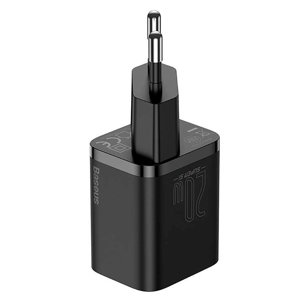 Baseus Super Si 20W Vægoplader USB-C Quick Charge - Sort