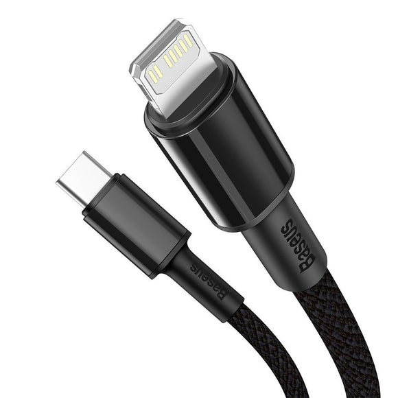 Baseus High Density 20W PD USB-C til Lightning Kabel - 1m - Sort