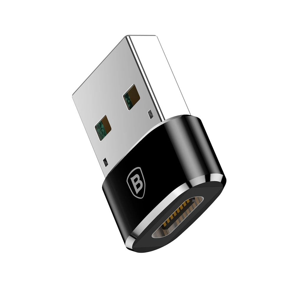 Baseus Mini USB-C til USB-A Adapter - Sort