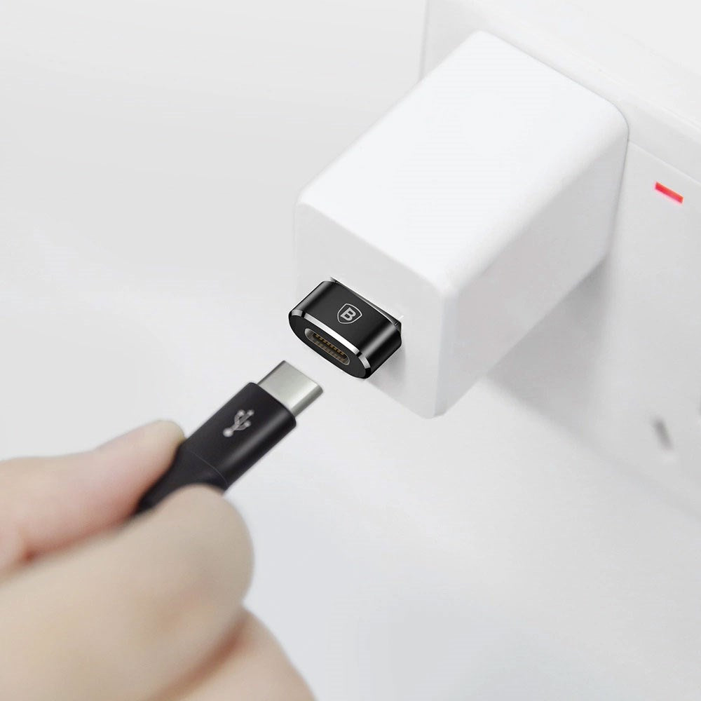 Baseus Mini USB-C til USB-A Adapter - Sort