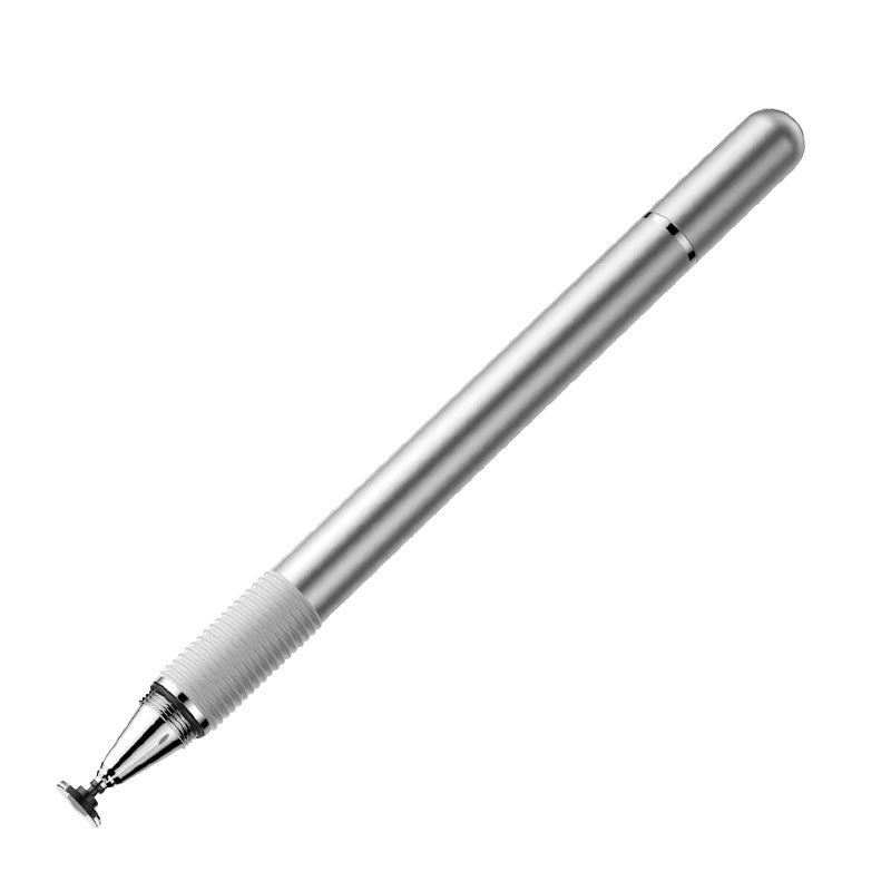 Baseus Dobbeltsidet Stylus Pen til Mobil / Tablet m. Kuglepen - Sølv