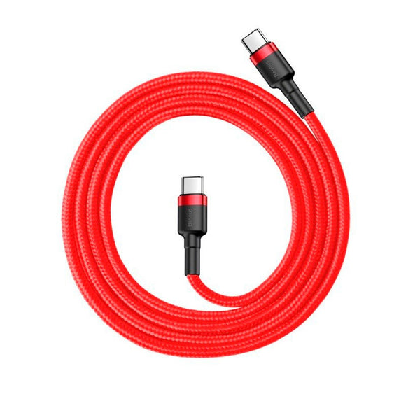Baseus Cafule 60W PD USB-C til USB-C Kabel - 1m - Rød
