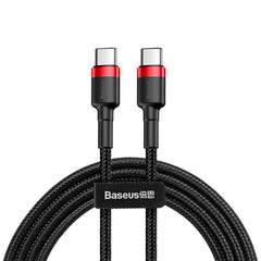 Baseus Cafule 60W PD USB-C til USB-C Kabel - 2m - Sort / Rød