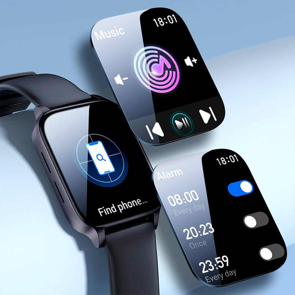 JoyRoom JR-FT3 Vandtæt Smartwatch med Pulsmåler - IP68 - Sort