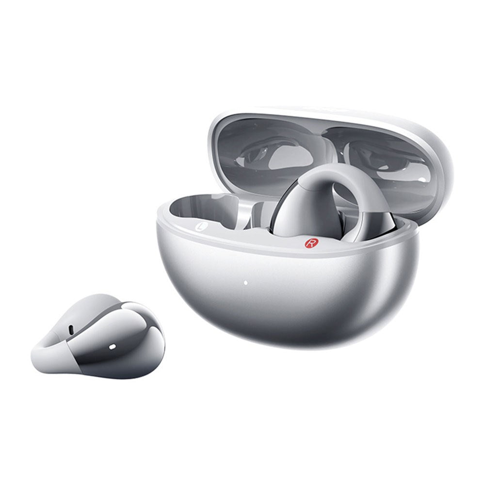 QCY Crossky Clip True Wireless Open-Ear Høretelefoner - Sølv