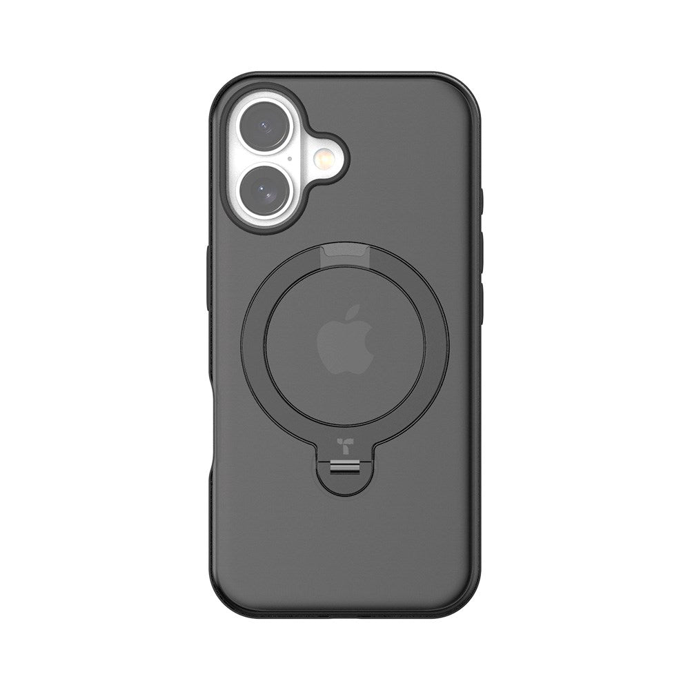 TORRAS iPhone 16 Plus Hybrid Plastik Cover m. Ståfunktion - MagSafe Kompatibel - Sort