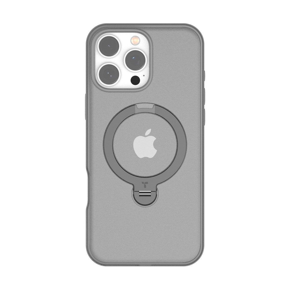 TORRAS iPhone 16 Pro Hybrid Plastik Cover m. Ståfunktion - MagSafe Kompatibel - Grå