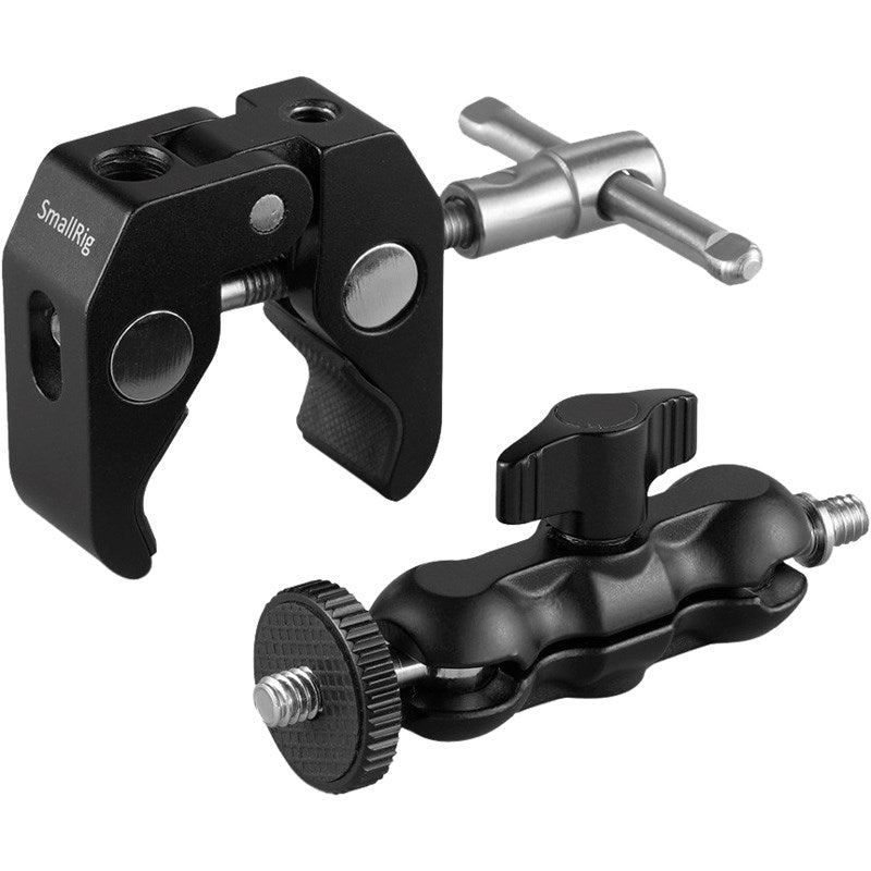 SmallRig 2164 Multifunktionel Crab-Shaped Klemme m. Ballhead Magic Arm - Sort