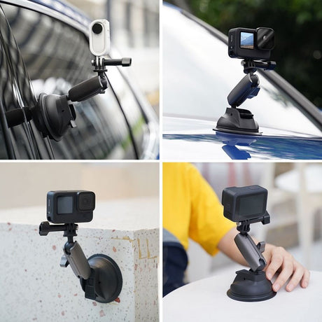 TELESIN Sugekop Mount til Action Kamera & Smartphone - Sort
