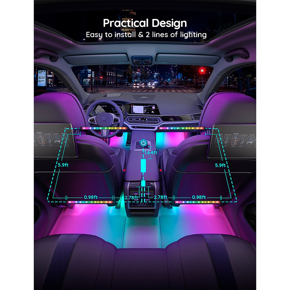 Govee RGBIC Interior Car Lights - Sort