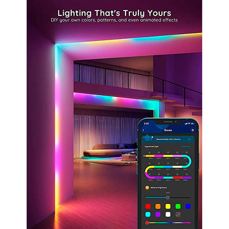 Govee RGBIC Basic Wi-Fi + Bluetooth LED Strip Lights - 5m - Hvid