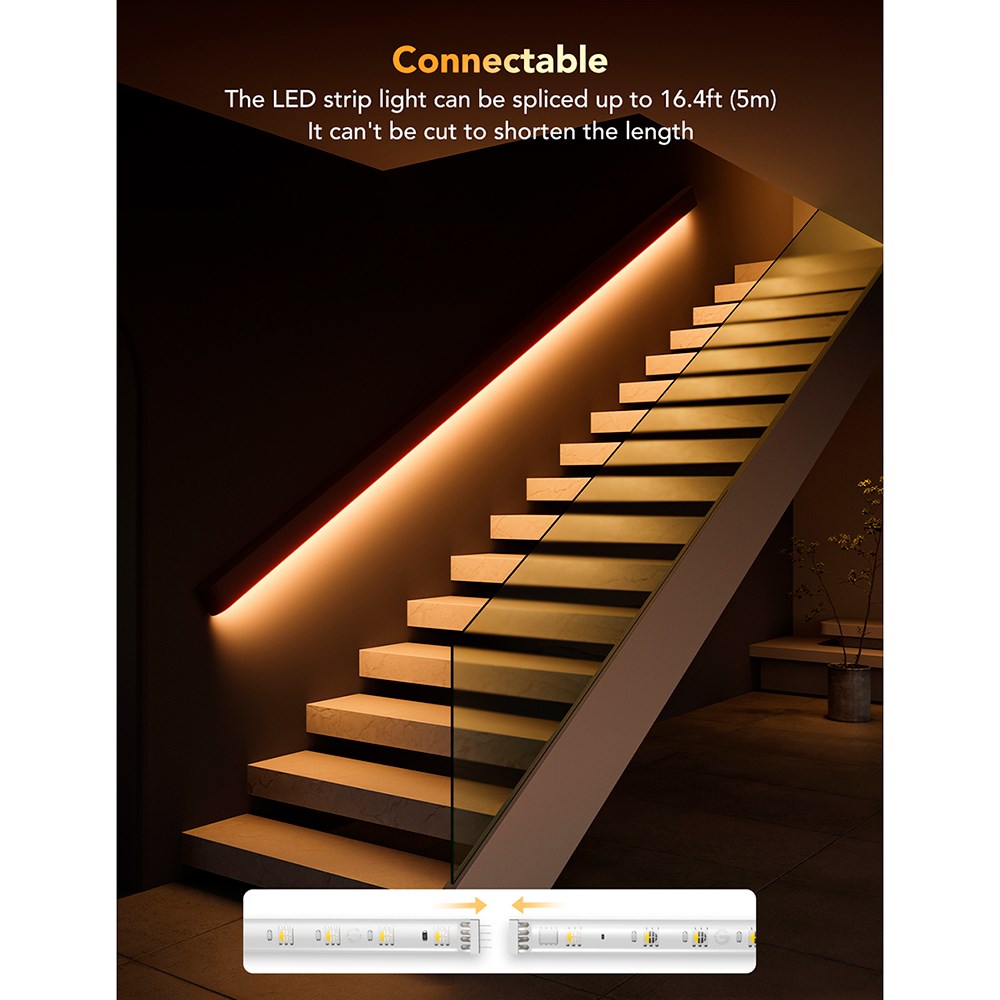 Govee RGBICW LED Strip Lights 1m Extension - Hvid