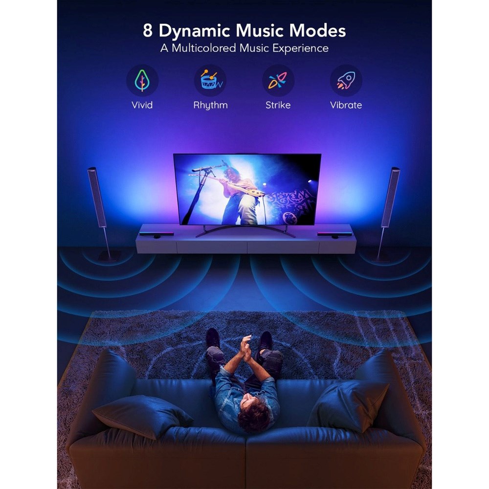 Govee Flow Plus TV Light Bars 40 - 70"  - Sort