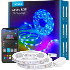 Govee RGB Smart Wi-Fi + Bluetooth LED Strip Lights - 2x5m - Hvid