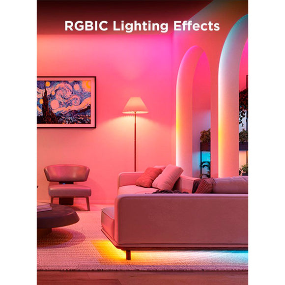 Govee RGBIC  Wi-Fi + Bluetooth LED Strip Lights - 5m - Hvid