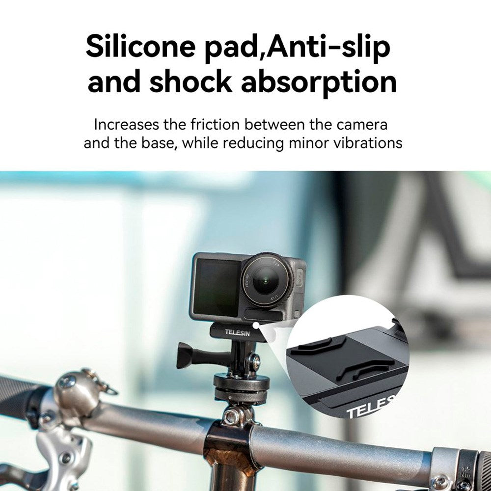 TELESIN Magnetisk Dobbelt Claw Mount til DJI Osmo Action 3 / 4 / 5 Pro - Sort