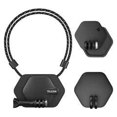 TELESIN Skjult Magnetisk Holder til Action Kamera - inkl. Genbrugelig Klistermærke - Sort