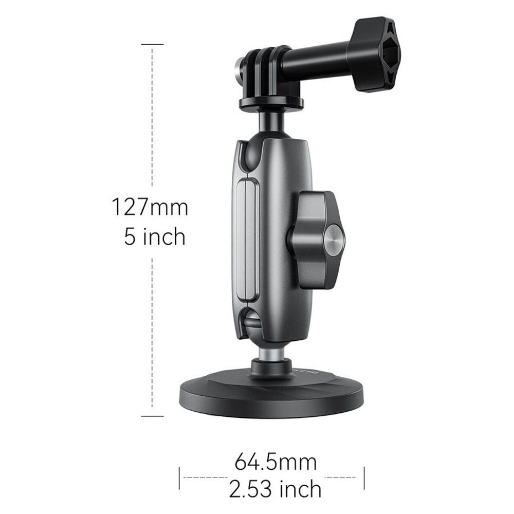 TELESIN Magnetisk & Roterbart Mount til Action Kamera - Sort
