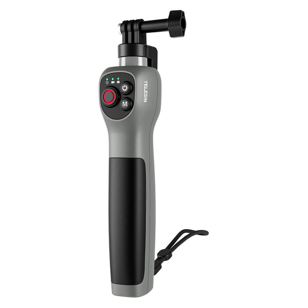 TELESIN Undervands Selfie Stick m. Indbygget Fjernbetjening til GoPro Hero 8 / 9 / 10 / 11 / 12 / 13 - Grå / Sort