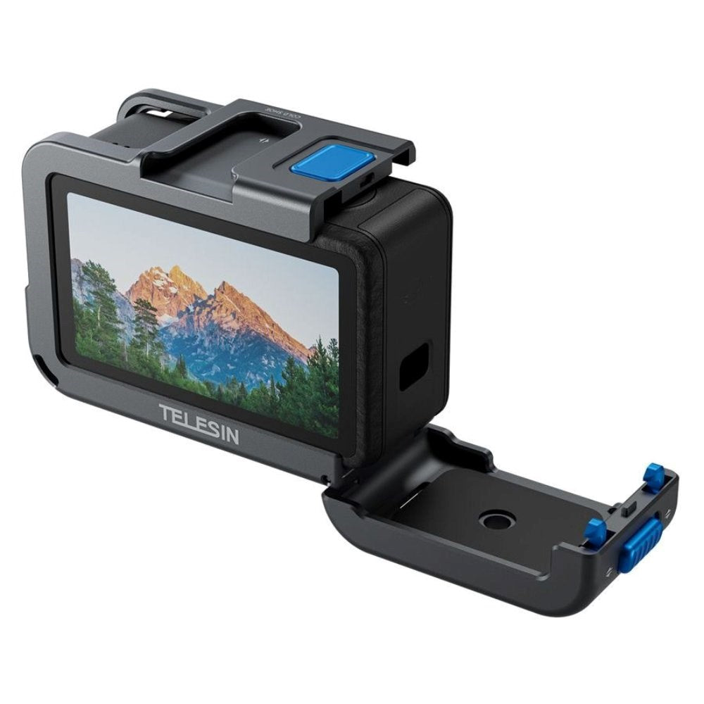 TELESIN Metal Cage til DJI Osmo Action 3 / 4 / 5 Pro - Grå