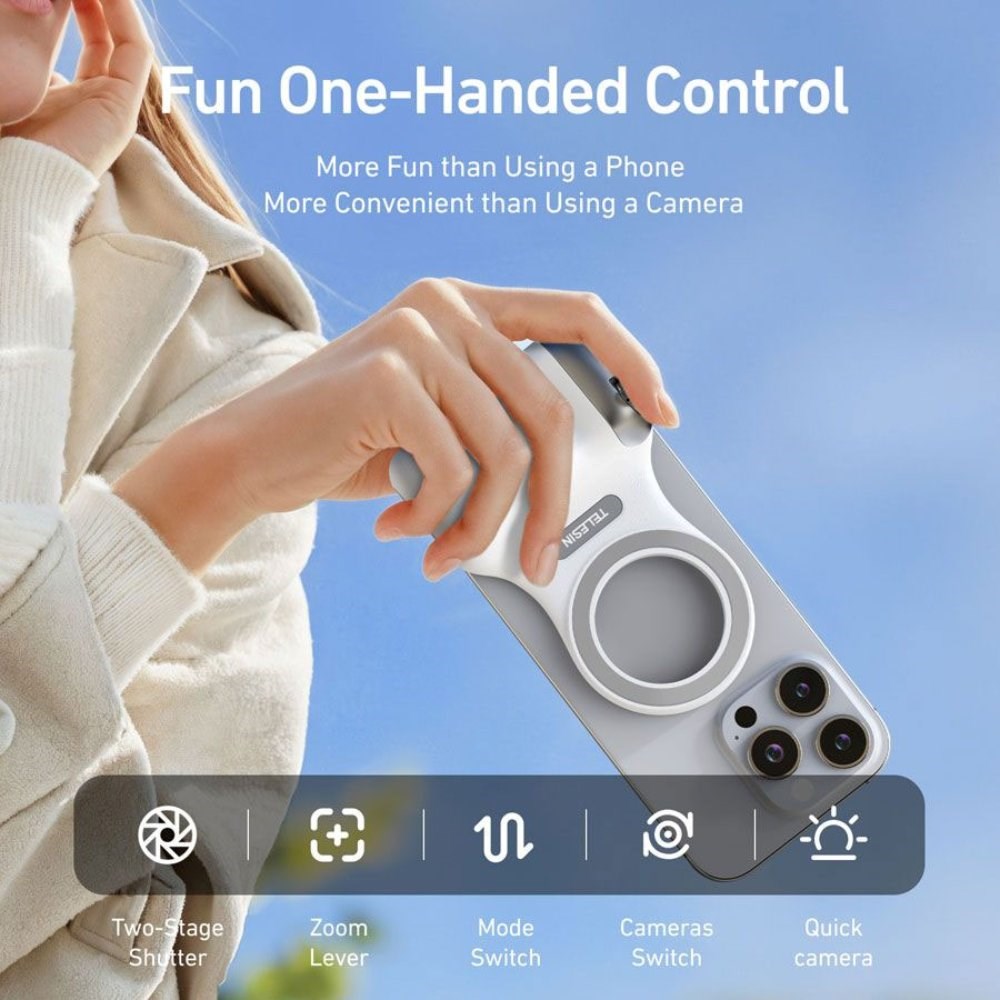 TELESIN Fun Shot MagGrip 2 Holder til Smartphone - Grå