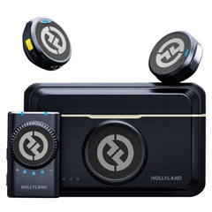 Hollyland Lark M2 Kamera Trådløs Lavalier Mikrofon m. 2 x TX & 1 x RX - Sort