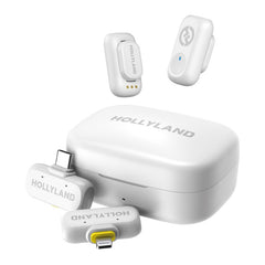 Hollyland Lark A1 Trådløs Mikrofon Sæt m. 1 x USB-C RX & 1 x Lightning RX - Hvid