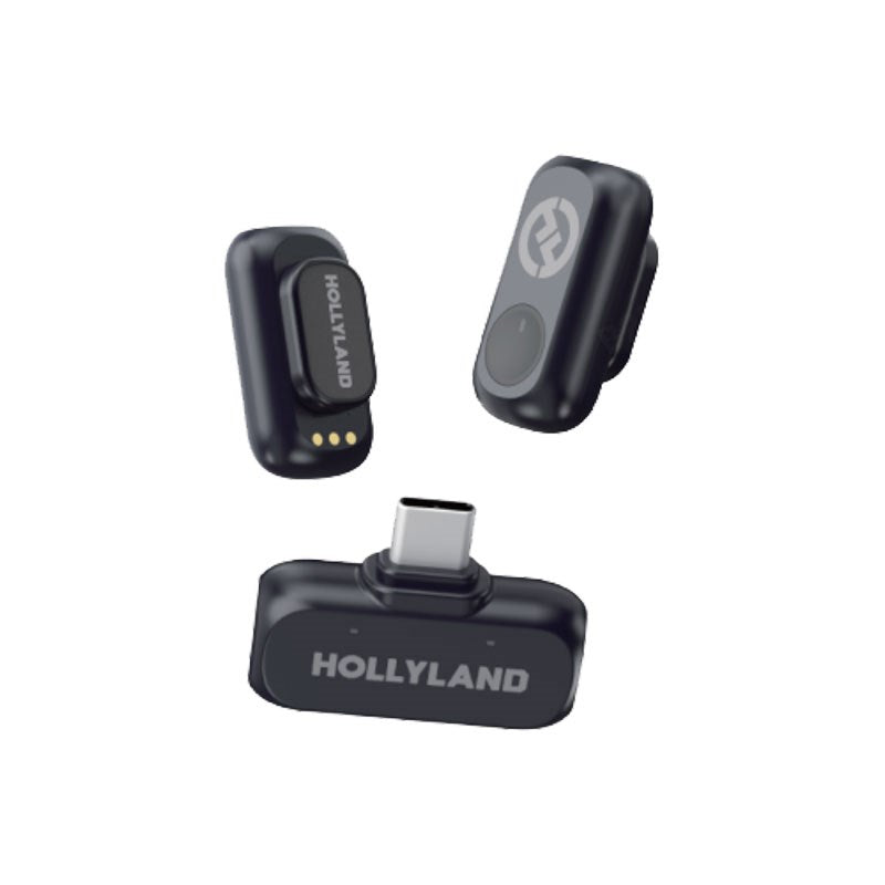 Hollyland LARK A1 Mini Duo Trådløs Mikrofon m. 1 x USB-C RX - Sort