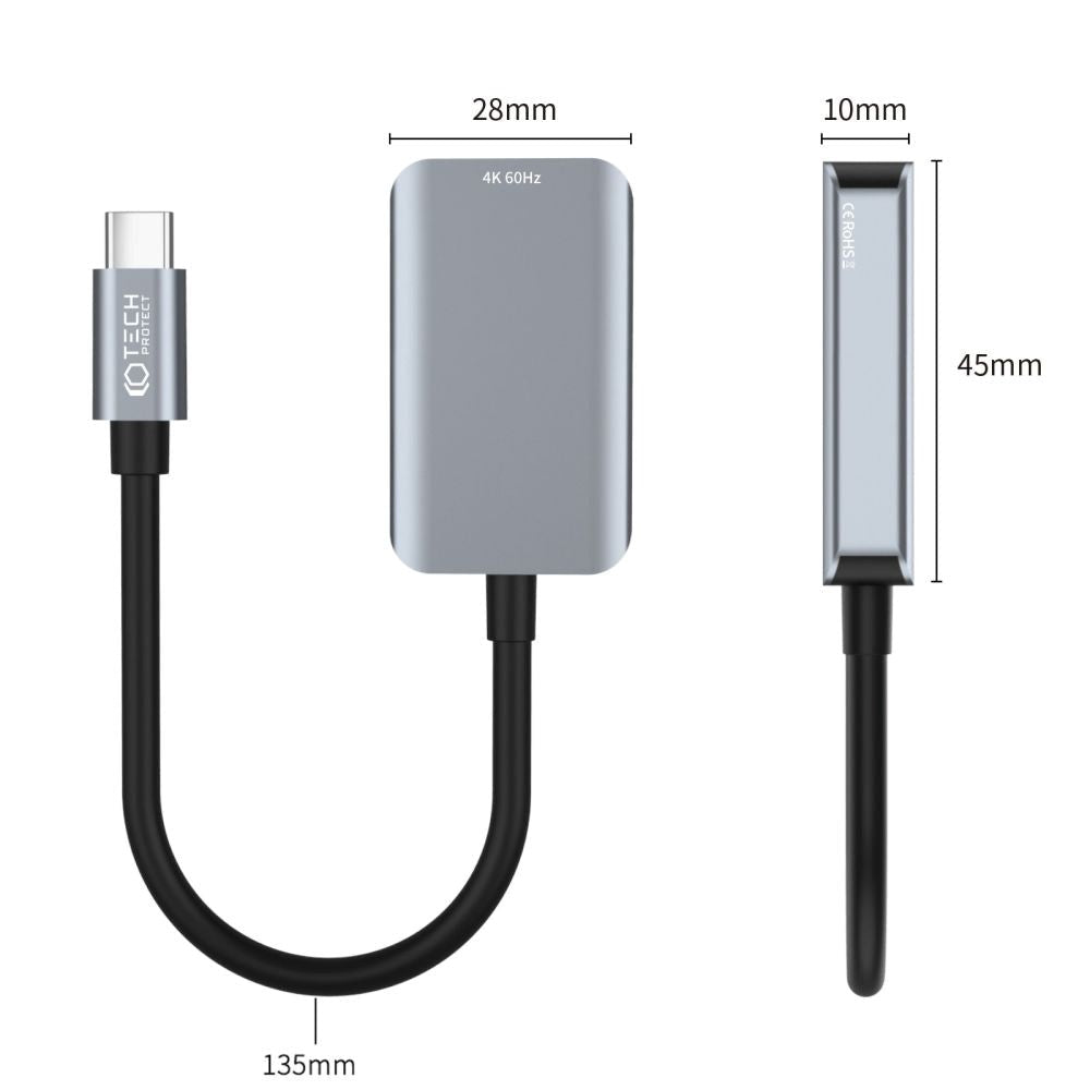 Tech-Protect Ultraboost USB-C til HDMI Adapter - Sort