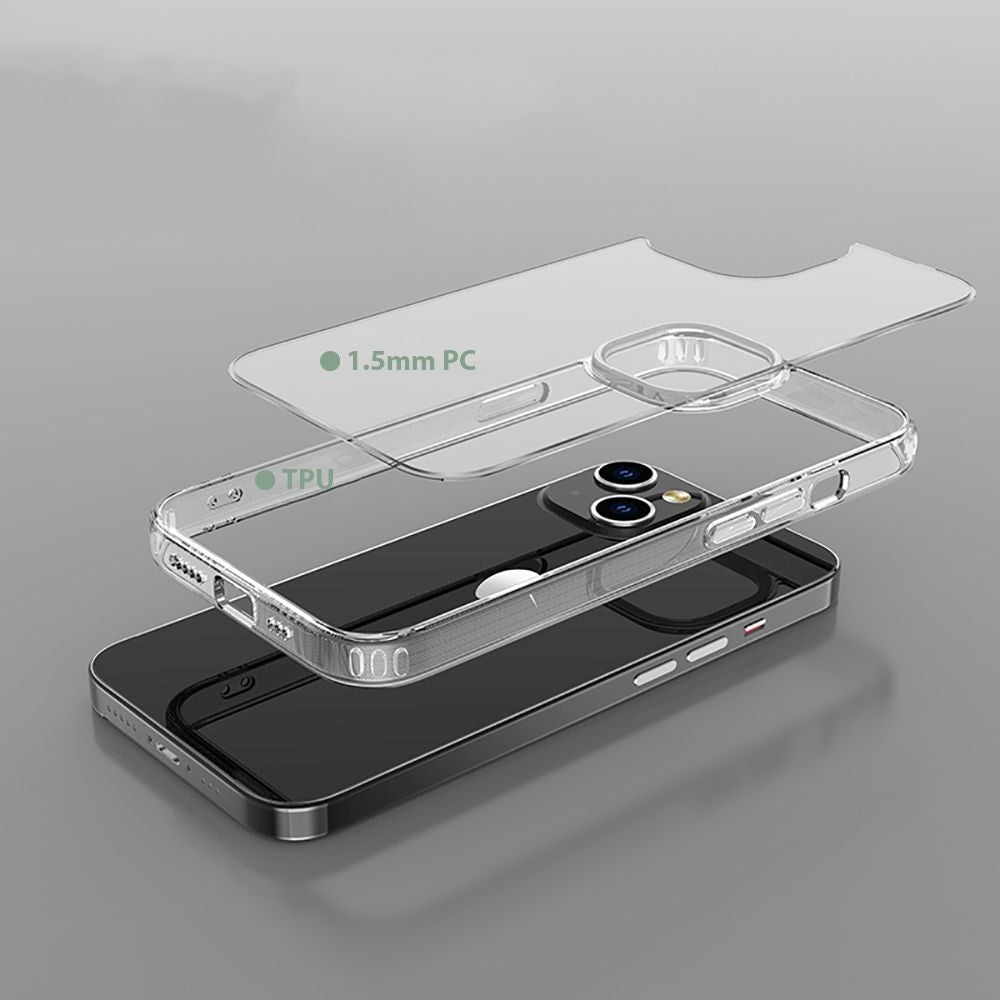 iPhone 14 Tech-Protect Flexair Hybrid Cover - Gennemsigtig